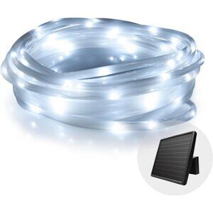 40 Ft. Weatherproof Auto Solar Power Outdoor Patio Flexible 100 LED Rope Lights